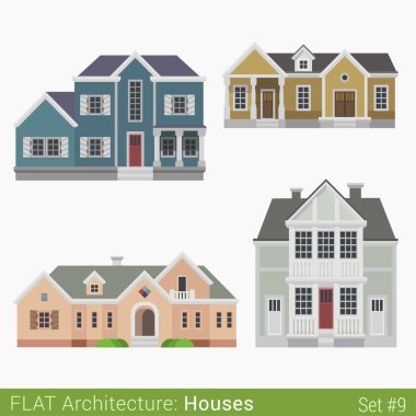 Flat style modern countryside  houses