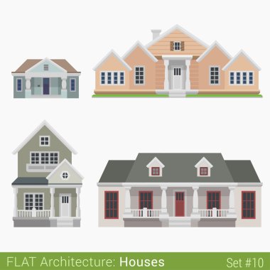Flat style modern countryside  houses