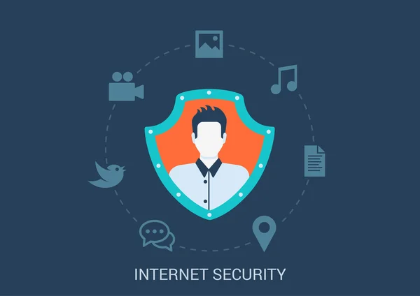 Internet online säkerhetskoncept — Stock vektor