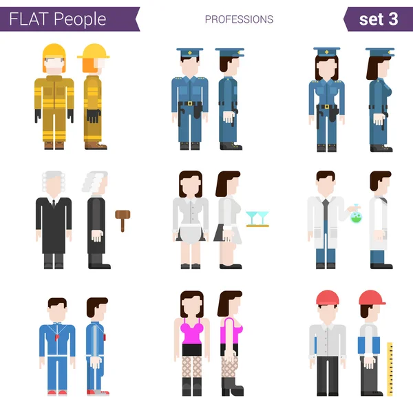 Conjunto de ícone de pessoas profissionais . —  Vetores de Stock