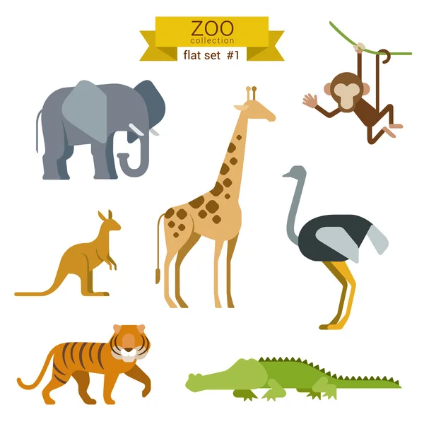 Set di icone animali. — Vettoriale Stock