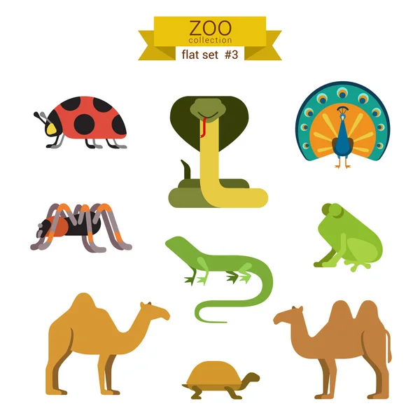 Conjunto de iconos animales. — Vector de stock