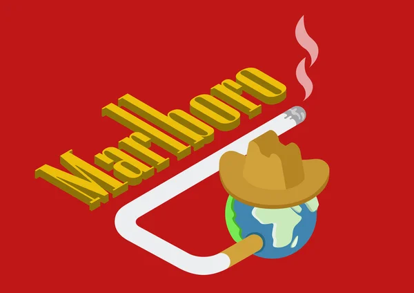 Concept de cigarette Marlboro — Image vectorielle