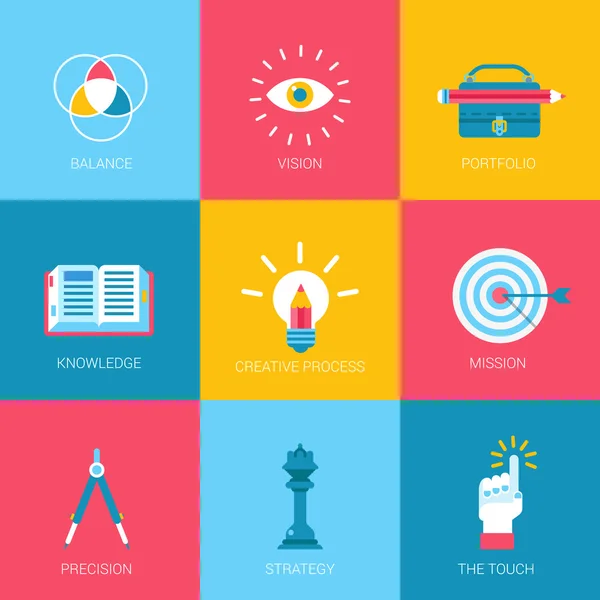 Icons set creative portfolio — Διανυσματικό Αρχείο