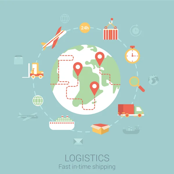 Modern flat design concept for logistics — Stock Vector