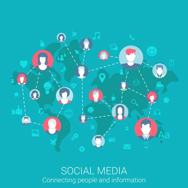 Concept for social media web banner — Stock Vector