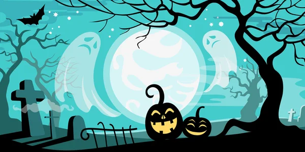 Halloween  illustration concept template — Stock Vector