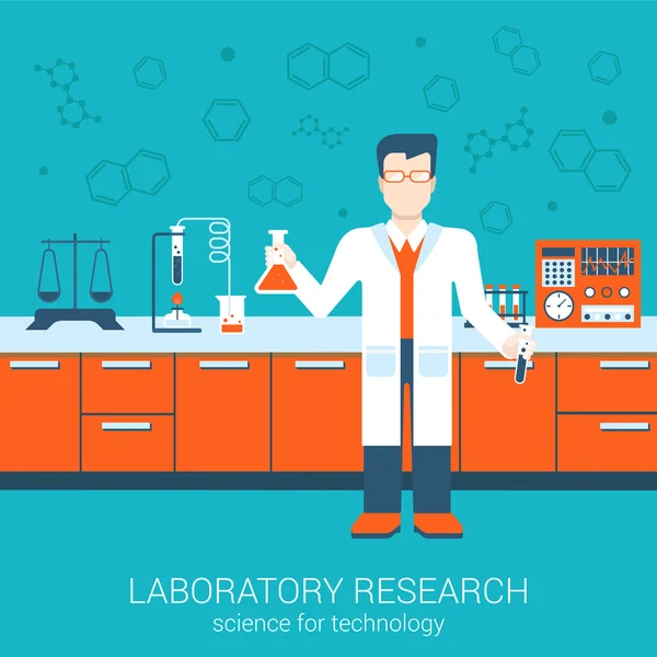 Chemische Laboruntersuchungen — Stockvektor