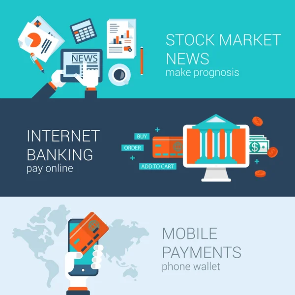 Mobilní obchodní koncept — Stockový vektor