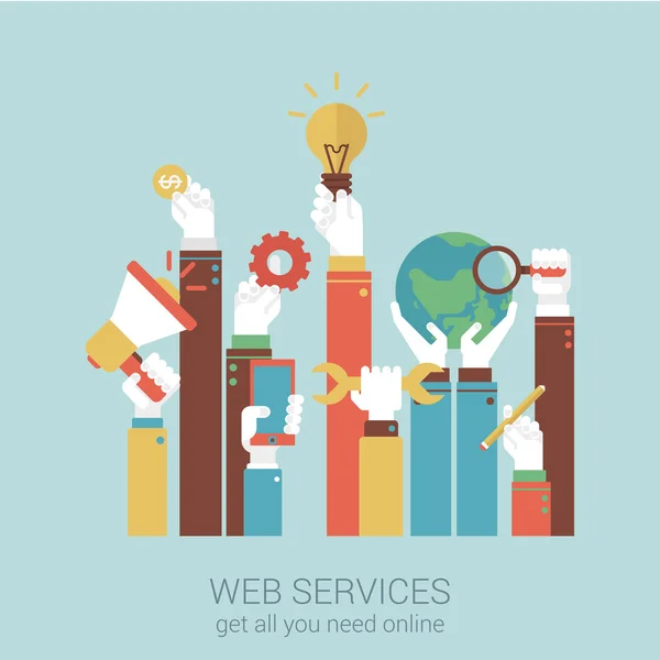 Online internetes szolgáltatások — Stock Vector