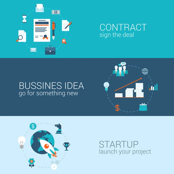 Business idea startup concept — Stock Vector
