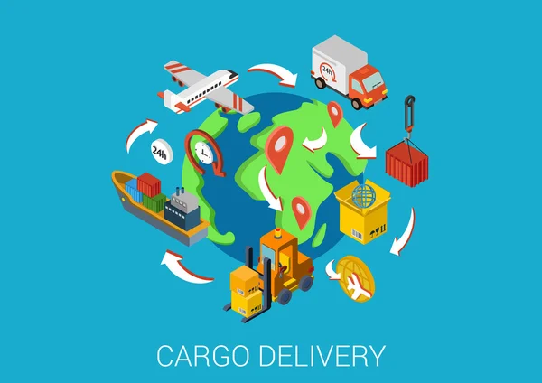 Logistics cargo delivery — Stock Vector