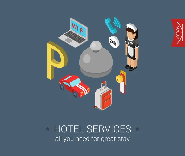 酒店服务图标 — 图库矢量图片