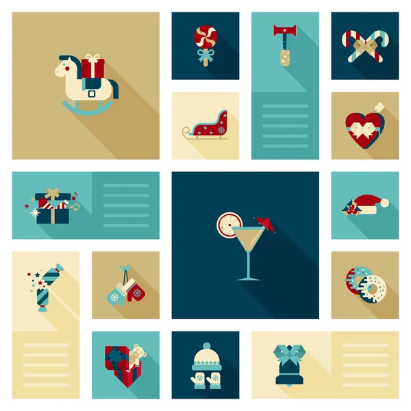 Vacanze web icons collezione . — Vettoriale Stock