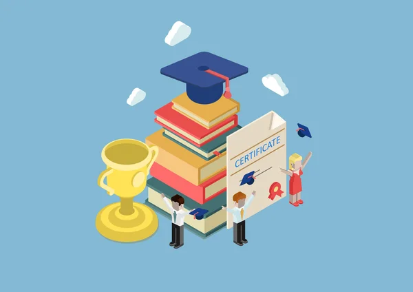 Web isometric education — 스톡 벡터