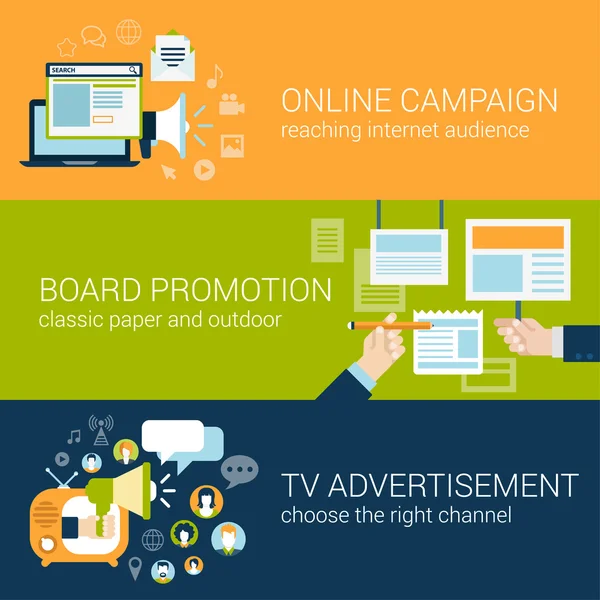 Campagna pubblicitaria infografica — Vettoriale Stock