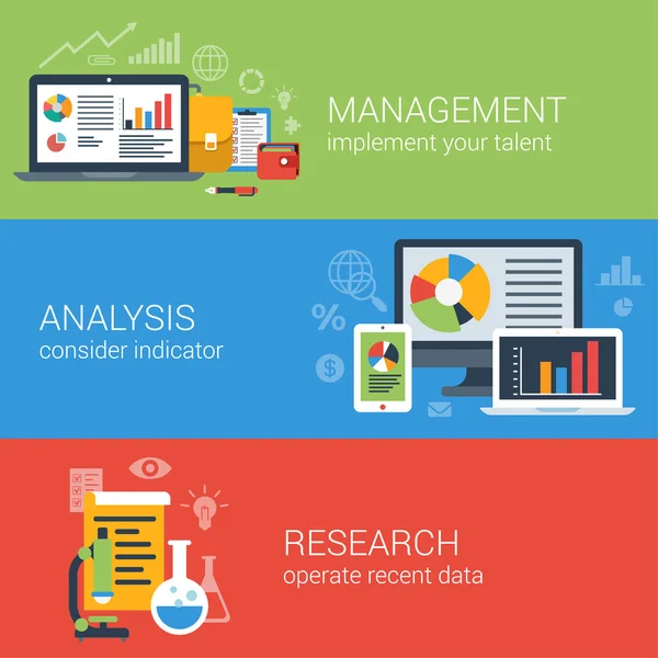 Business analysis analytics management — Stock Vector