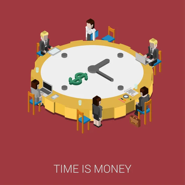 Temps moderne est l'argent — Image vectorielle