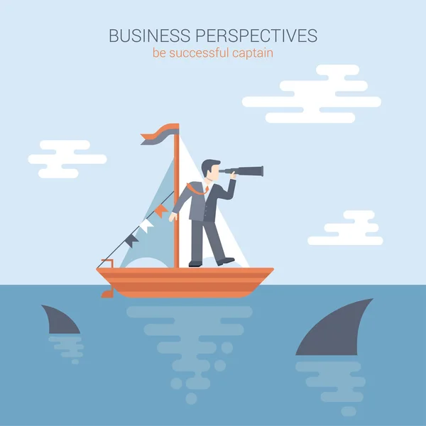 Perspectivas empresariales modernas — Vector de stock