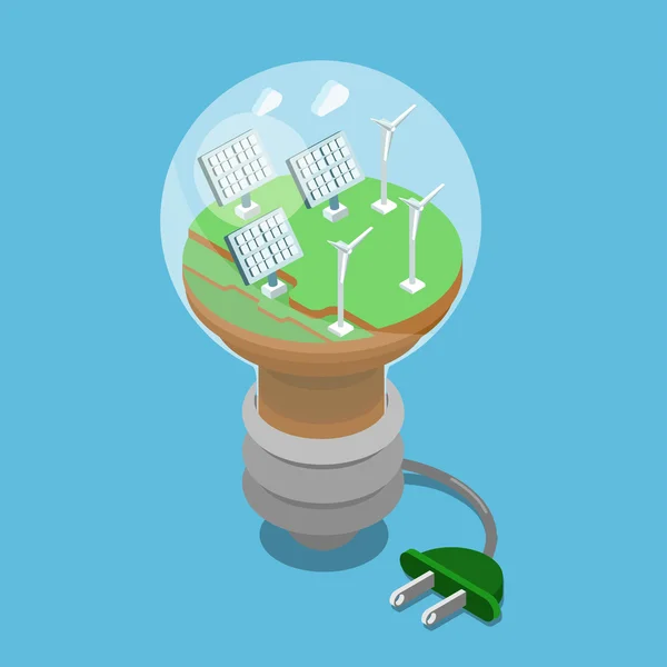 Ecologia concetto di energia verde — Vettoriale Stock