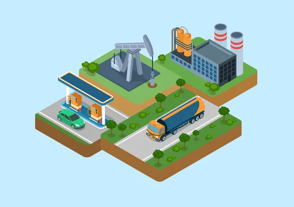 Ciclo del proceso de producción — Vector de stock