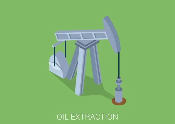Derrick de extracción de petróleo — Vector de stock