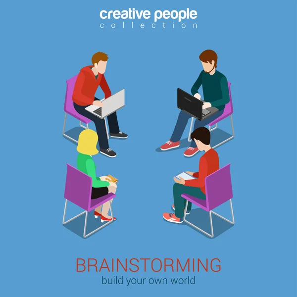 Brainstorming-Gruppe — Stockvektor