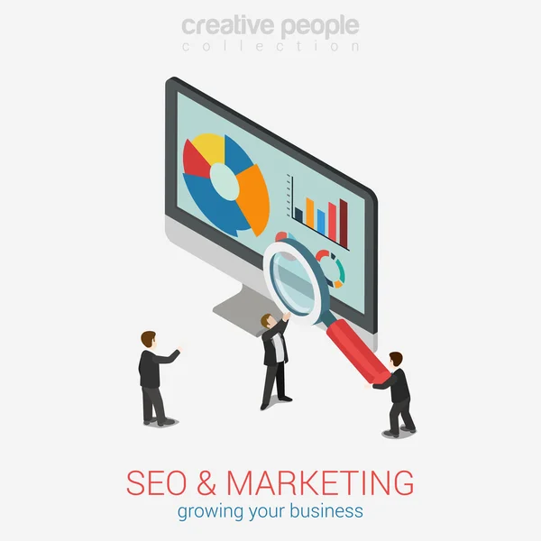 Rapport analytique du site Web de marketing SEO — Image vectorielle