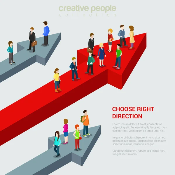 Choose right solution destination — Stockvector