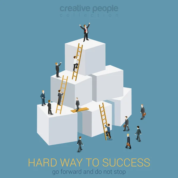 Way to success in business  concept — Stok Vektör