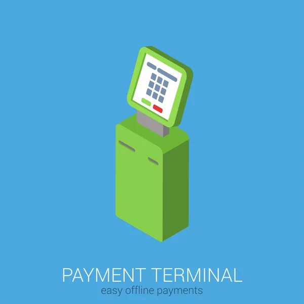 Isometric Payment terminal — Stock Vector