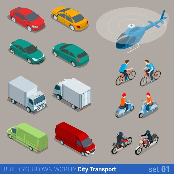 City transport icon set. — Stock Vector