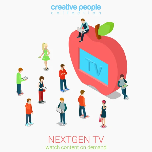 Nextgen tv internet online —  Vetores de Stock