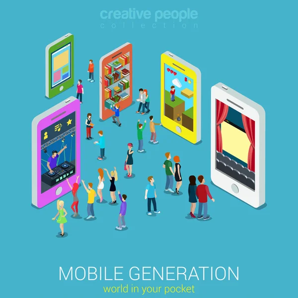 Concept infographique de génération mobile — Image vectorielle