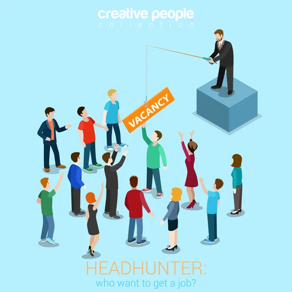 Headhunter Hr job aanbod — Stockvector