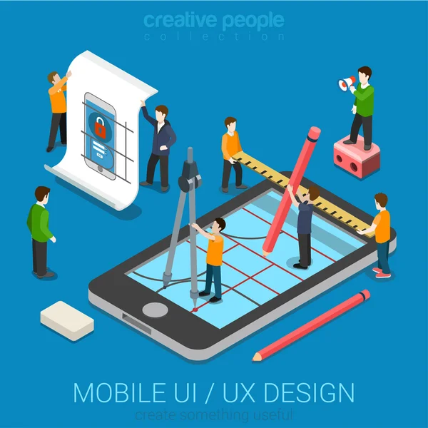 Mobiles ui / ux design infografisches konzept — Stockvektor