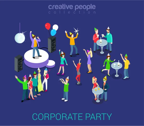 Corporate party holiday event — Stock Vector