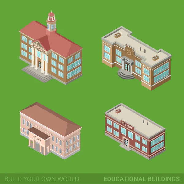 Conjunto de ícones de edifícios de arquitetura —  Vetores de Stock