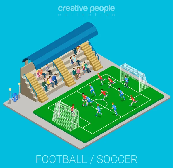 Soccer stadium competition match — Stockvector