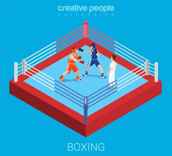 Bague de boxe championnat professionnel — Image vectorielle