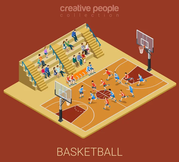 Squadra di pallacanestro partita di gioco . — Vettoriale Stock