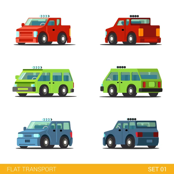 Ensemble d'icônes de transport routier . — Image vectorielle