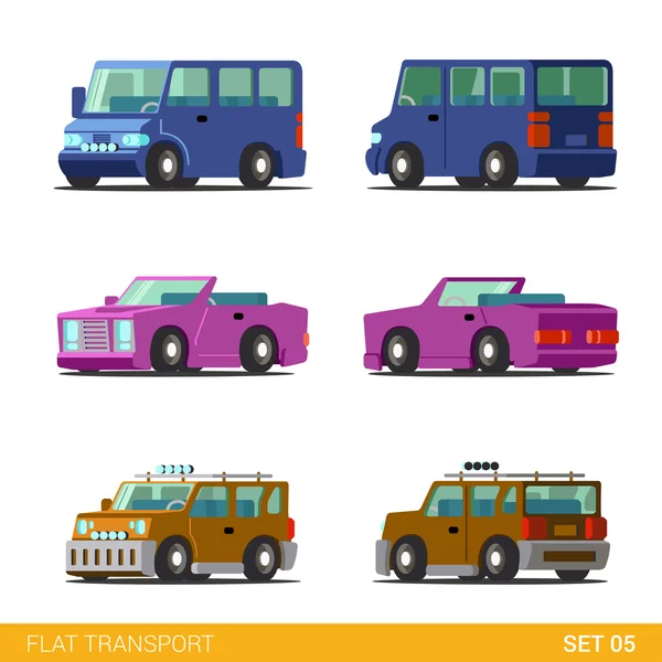 Conjunto de ícones de transporte rodoviário . —  Vetores de Stock