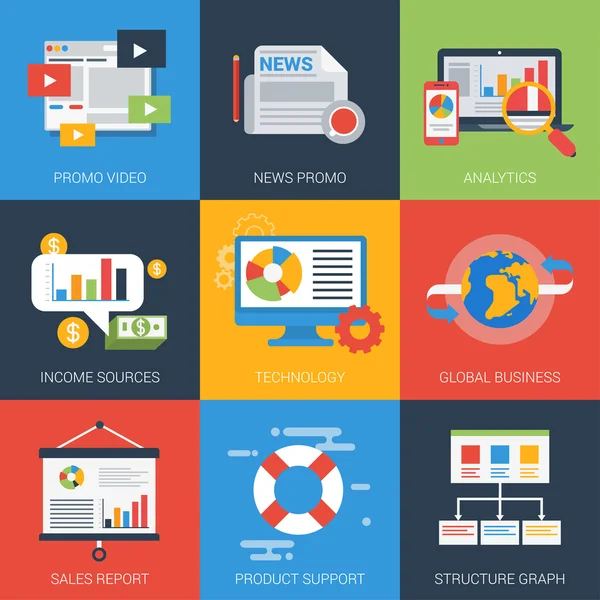Promoción de negocios digitales en línea — Archivo Imágenes Vectoriales