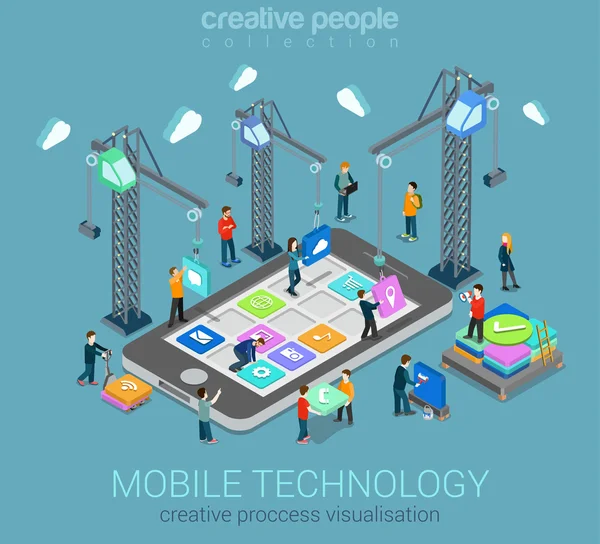 Mobile technology operating system process Stock Illustration