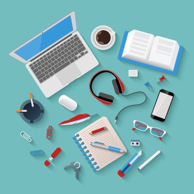 table creative person workplace