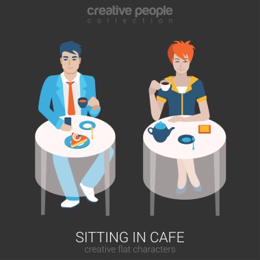 people relax in cafe