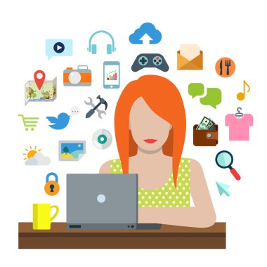 Online Sosyal Medya Icon set