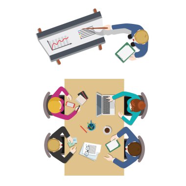 Toplantıda oda üst görüntüleme office