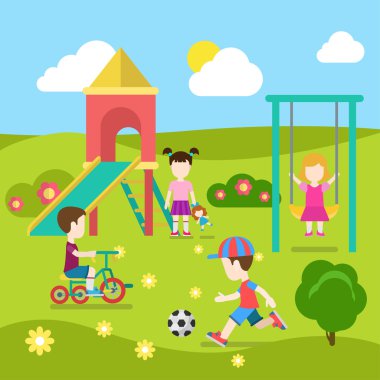 playground happy children play.